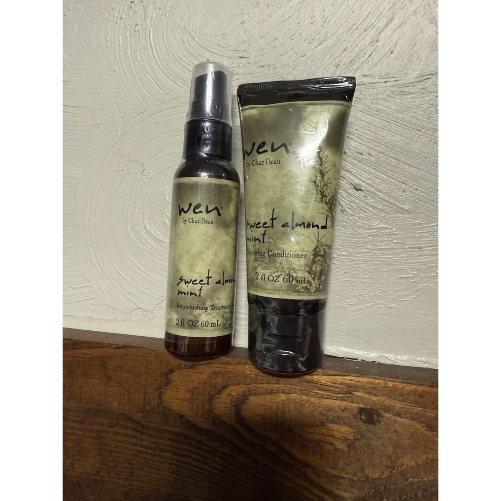 2‎ WEN SWEET ALMOND MINT PRODUCTS  2 oz Sealed Haircare Lot Bundle